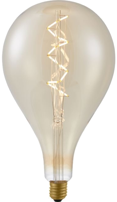 Lampadina a goccia in vetro ambra con filamento LED