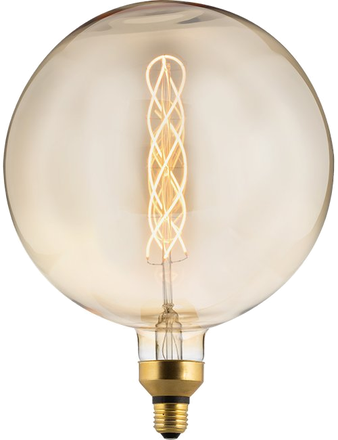 Lampadina a globo in vetro ambra