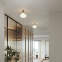 Metal wall lamp with Ellipse porcelain-effect LED bulb – Brushed titanium – photo 2
