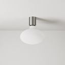 Metal wall lamp with Ellipse porcelain-effect LED bulb – Brushed titanium – photo 5