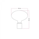 Metal wall lamp with Ellipse porcelain-effect LED bulb – Brushed titanium – photo 7