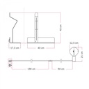 Wandleuchte Murio Talia mit Ablage und lackierter LED-Glühbirne G125 – Weiß, EU-Stecker – Foto 4