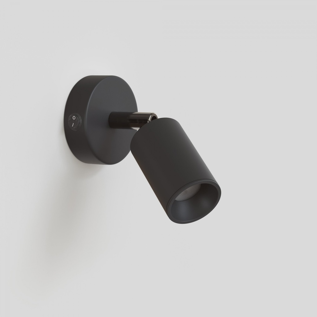 GU10 Bispot adjustable wall or ceiling spotlight – Black, With switch – photo 3