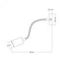 Wall or ceiling lamp with GU10 Bispot spotlight and flex arm – Black, With switch – photo 4