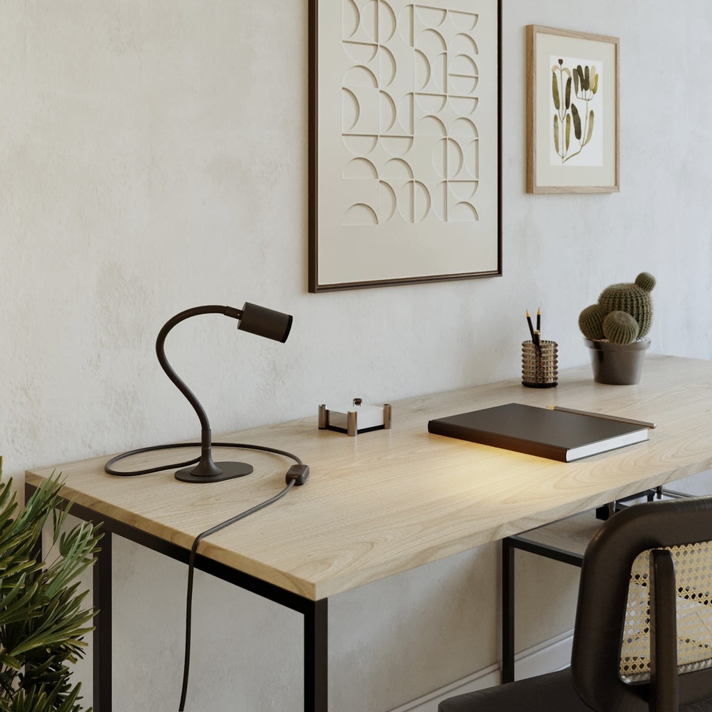 Lampada da scrivania MAG-Y con Flex, base metallica ovale e  1
