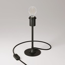 MAG-Y table lamp with round metal base and fitting for lampshade – Without bulb, Black, EU plug – photo 3