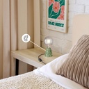 Table lamp with alder base and transparent light bulb – EU plug, RM04 – photo 3