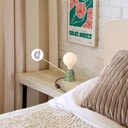Lampada da tavolo con base in ontano e lampadina a effetto porcellana – Spina EU, RM04 – foto 3