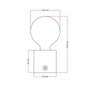 Portable and rechargeable Cabless03 lamp with G125 globe bulb – photo 4