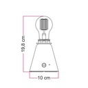 Lampe portable rechargeable Cabless11 avec ampoule goutte et support pour abat-jour – Blanc – photo 4