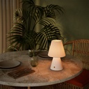 Portable rechargeable Cabless11 lamp with drop bulb and lampshade – White – photo 2
