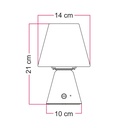 Portable rechargeable Cabless11 lamp with drop bulb and lampshade – White – photo 6