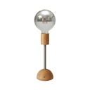 Lampe portable et rechargeable Cabless02 avec ampoule globe demi-sphère argent – photo 2
