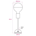 Lampe portable et rechargeable Cabless02 avec ampoule globe demi-sphère argent – photo 7