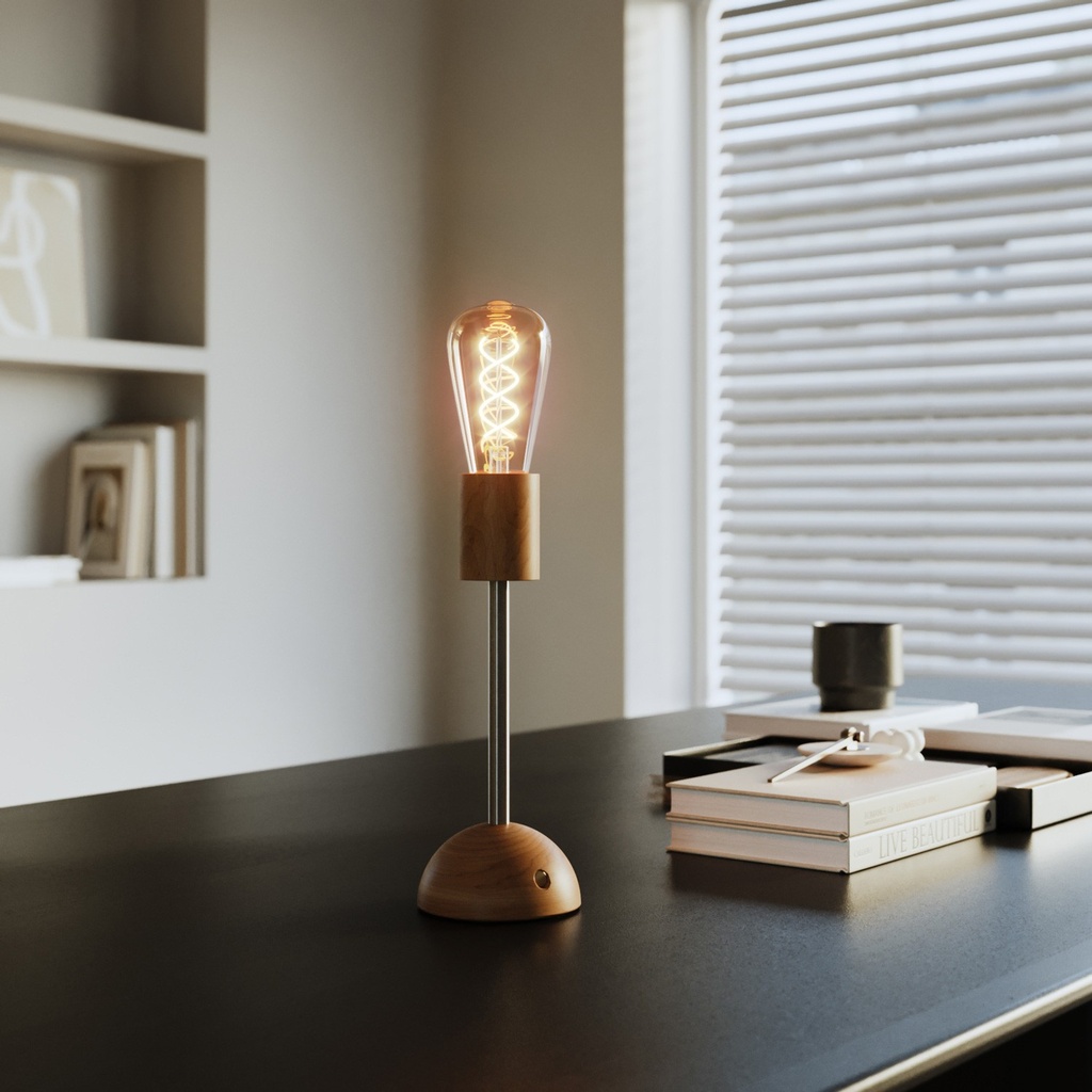 Lampada portatile e ricaricabile Cabless02 con lampadina Edison ST64 dorata – foto 5