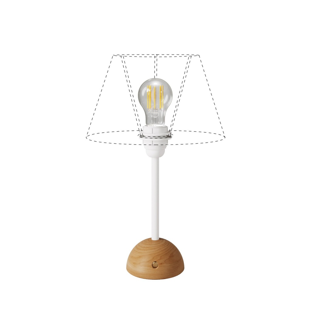 Lampe portable rechargeable Cabless12 avec ampoule goutte et fixation pour abat-jour – photo 5