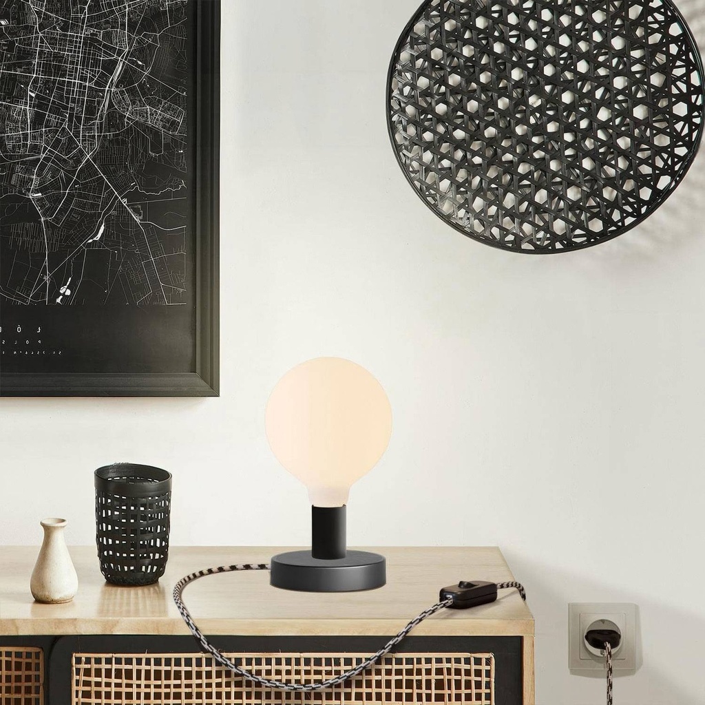 Posaluce Globe metal table lamp – Black, EU plug, With switch – photo 2