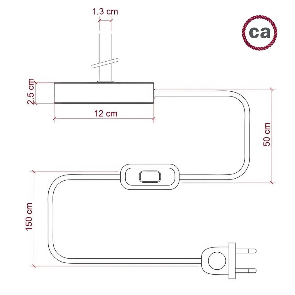 Tischleuchte Alzaluce Tiche aus Metall – Mattweiß, EU-Stecker, Mit Schalter – Foto 5