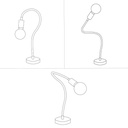 Table Flex lampada da tavolo snodabile a luce diffusa – Senza lampadina, Titanio satinato, Spina EU – foto 5