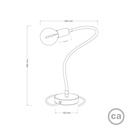 Table Flex lampada da tavolo snodabile a luce diffusa – Senza lampadina, Titanio satinato, Spina EU – foto 6