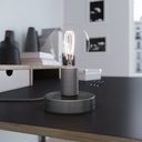 Posaluce - Metal table lamp – Brushed titanium, EU plug – photo 2