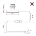 Posaluce für Lampenschirm – Tischleuchte aus Metall – Satintitan, EU – Foto 4