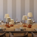 Alzaluce with Impero lampshade, metal table lamp – photo 7