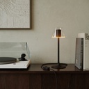 MAG-Y G07 table lamp with round metal base and transparent Ghost Mini Cone bulb – Black – photo 2