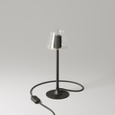 MAG-Y G07 table lamp with round metal base and transparent Ghost Mini Cone bulb – Black – photo 3