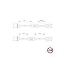 SnakeBis Zig-Zag for lampshade - Wiring with lamp holder and fabric cable with Zig-Zag effect – EU plug, RD71, 3 metres, E14 – photo 3