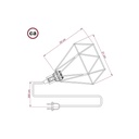 Table Snake - Lampada plug-in con paralume a gabbia Diamond – Bianco, Spina EU – foto 4