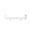 Magnetic plug-in lamp with E27 fitting – White, EU plug – photo 3