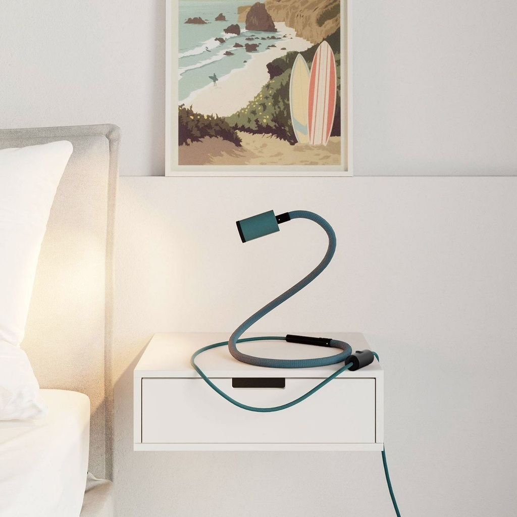 GU1d-one Pastell Gelenkleuchte ohne Sockel mit Mini-LED-Spot – Petrol, Europäisch (EU) – Foto 2