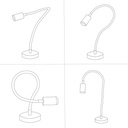 Lampada da tavolo snodabile Table Flex GU10 con mini faretto LED – Nero, Europea (EU) – foto 6