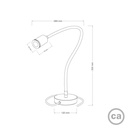 Lampada da tavolo snodabile Table Flex GU10 con mini faretto LED – Nero, Europea (EU) – foto 7
