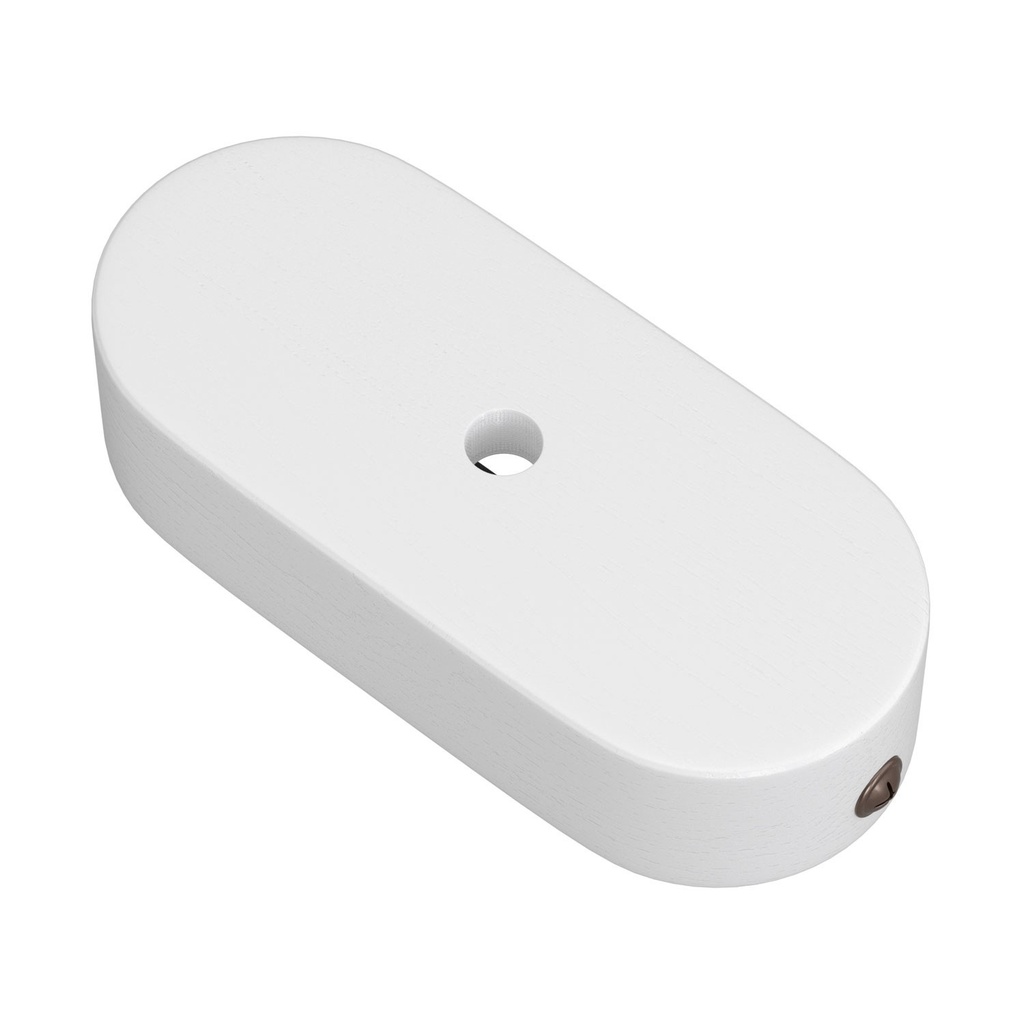 Kit rosace ovale en bois – Blanc – photo 2