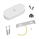 Kit rosace ovale en bois – Blanc – photo 3