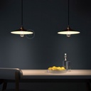 Pendant lamp with fabric cable, Swing lampshade and metal details – No, Without bulb, Black – photo 2