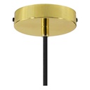 Pendant lamp with fabric cable, Swing lampshade and metal details – No, Without bulb, Black – photo 3