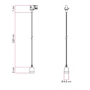 Suspension classique pour rail avec finitions en porcelaine – Sans ampoule, Blanc (TC43), Powergear – photo 6