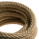 Geflochtene 2XL-Elektrokordel 2x0.75, Durchmesser 24 mm – Jute – Foto 2
