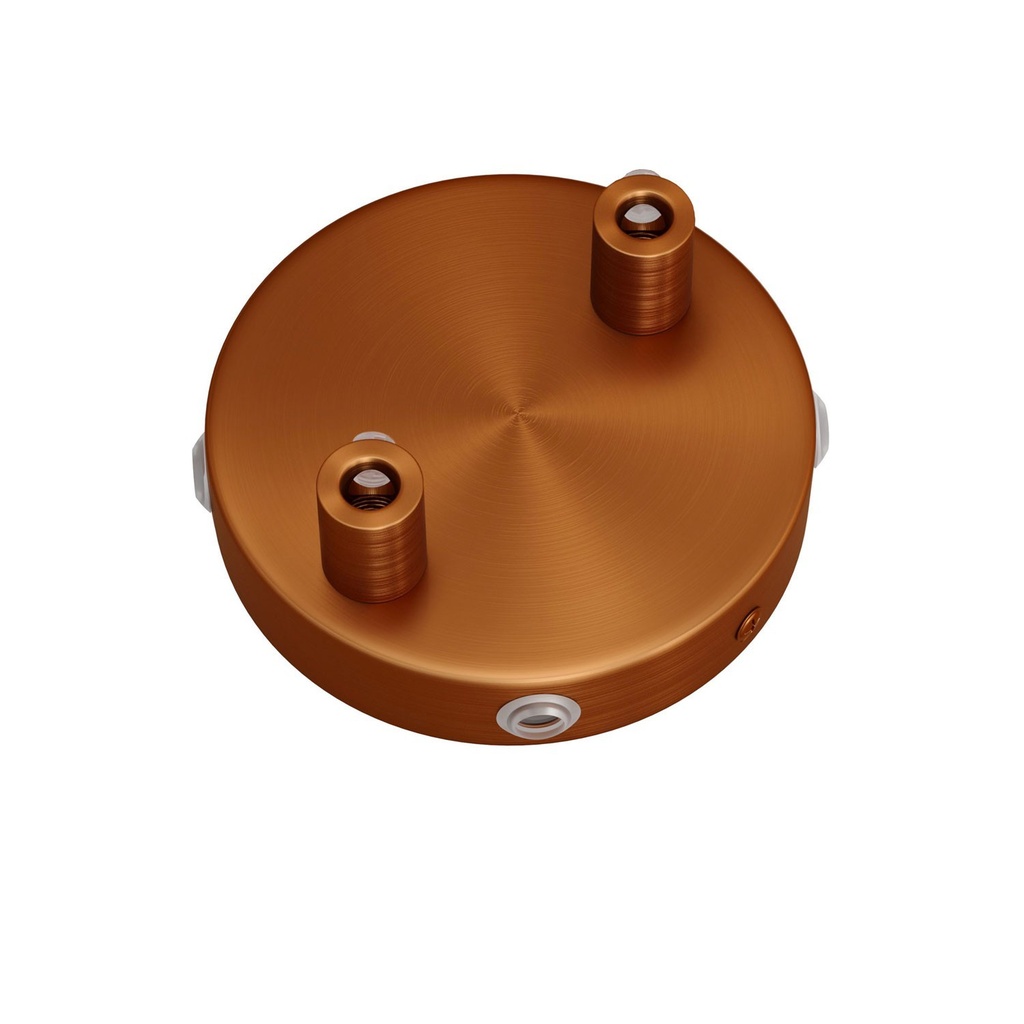Kit rosone a soffitto mini cilindrico in metallo 2 fori cent 1