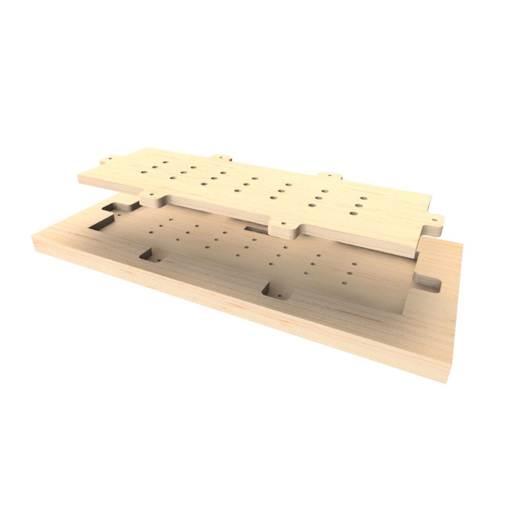Dima in legno per foratura di coperture rettangolari Rose-On 1