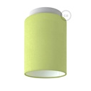 Plafoniera o applique metallica Fermaluce con paralume Cylinder 15cm h18cm – foto 8