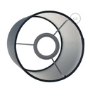 Plafoniera o applique metallica Fermaluce con paralume Cylinder 15cm h18cm – foto 20