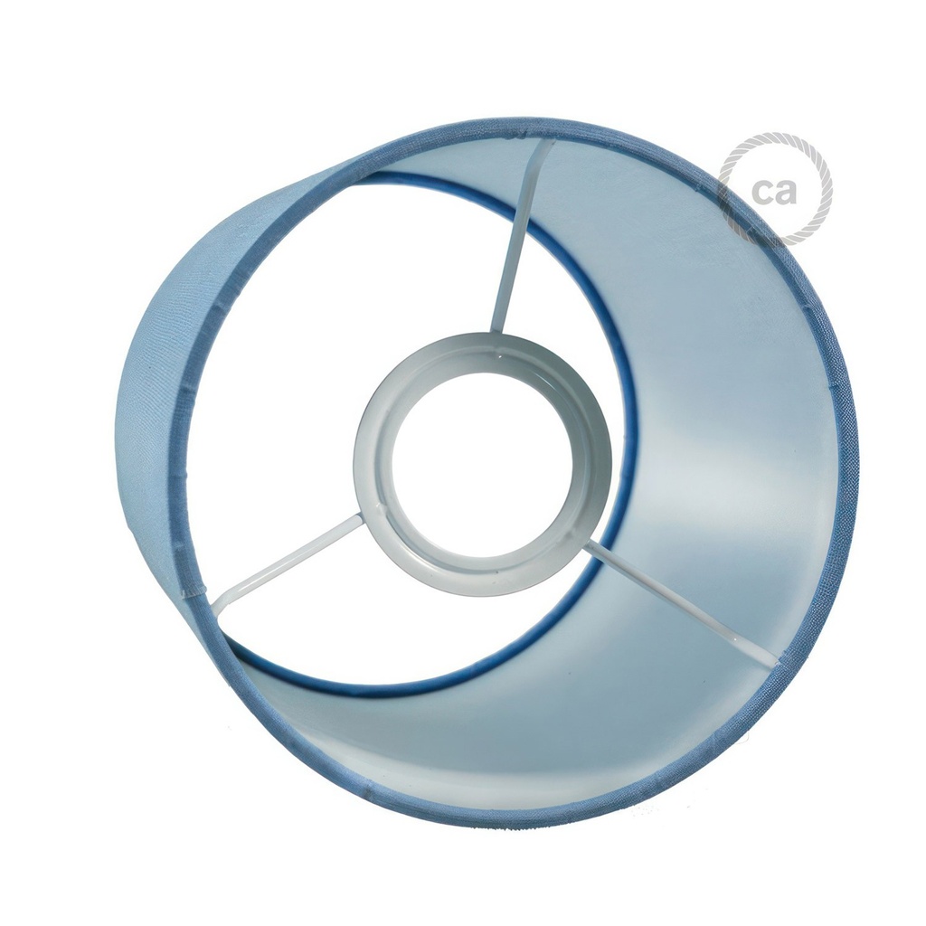 Plafoniera o applique metallica Fermaluce con paralume Cylinder 15cm h18cm – foto 22