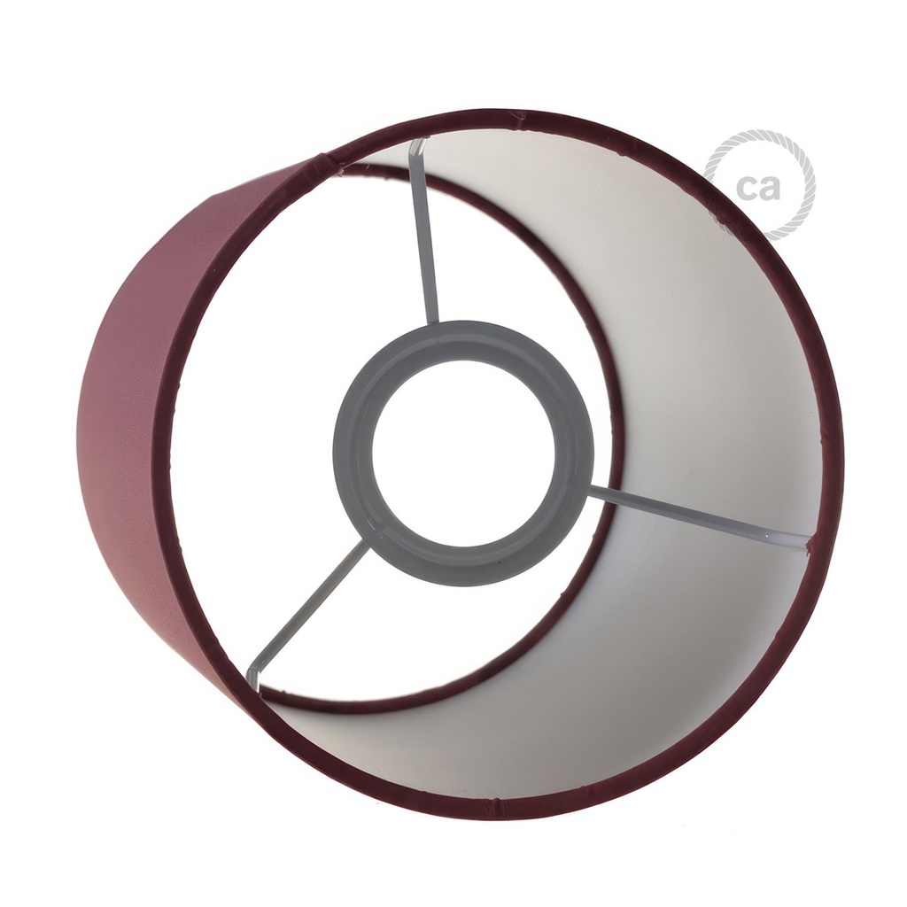 Plafoniera o applique metallica Fermaluce con paralume Cylinder 15cm h18cm – Senza lampadina – foto 5