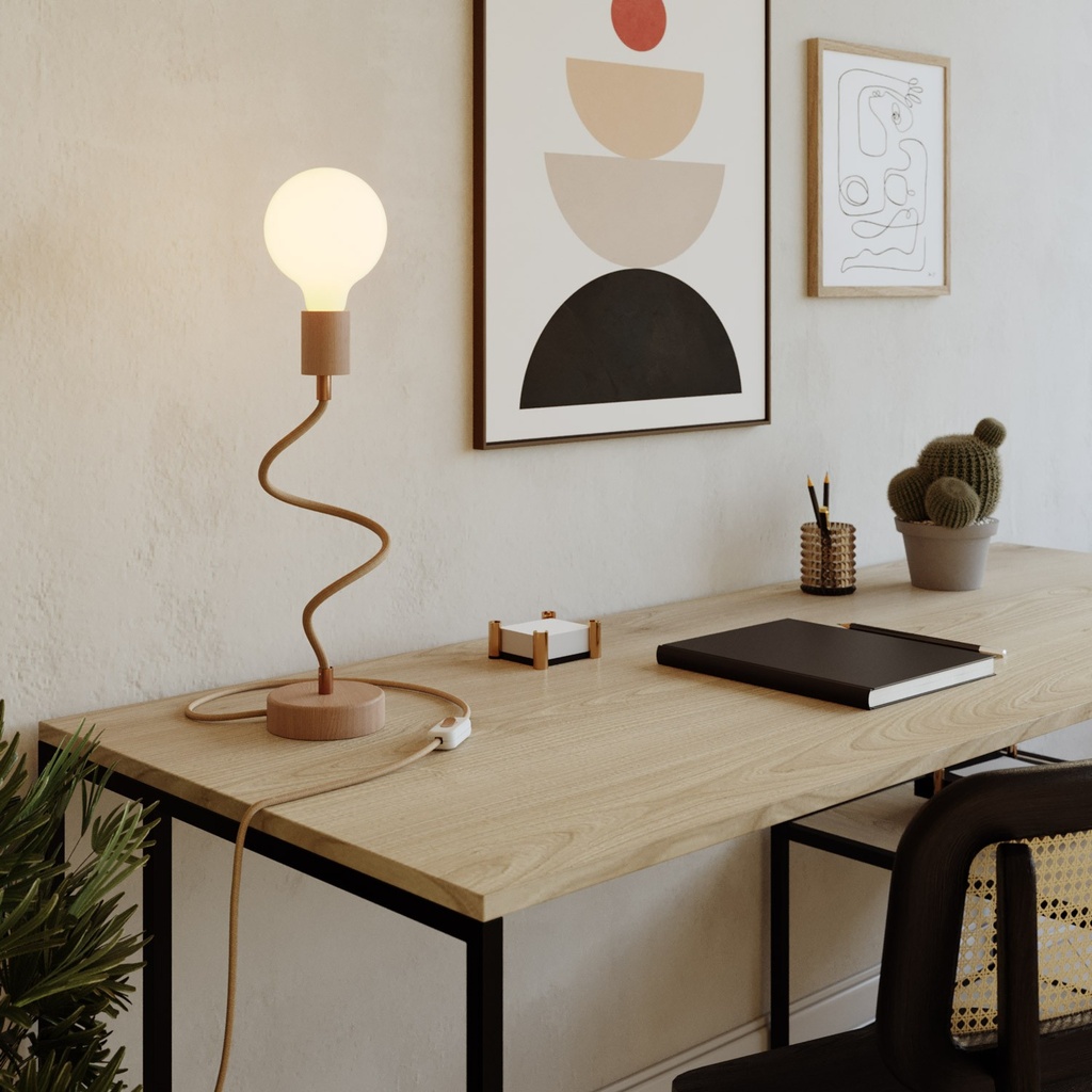 Lampada da tavolo orientabile Table Flex Wood 1