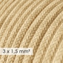 Schuko multi-socket with natural jute cable and Schuko plug – White – photo 2