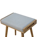 Poggiapiedi stile vassoio in tweed grigio